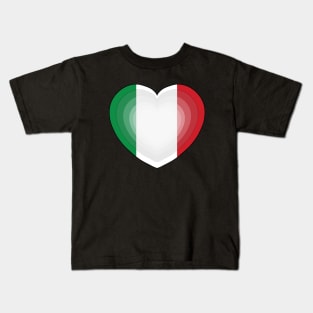 Heart Love Flag of Italy Kids T-Shirt